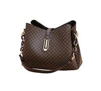 NICOLE & DORIS Women's Top-handle Bags,PU Leather Handbags for Women With Adjustable Long Strap,Retro Cross body Bag for Work Business College Travel Coffee brown