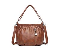 NICOLE & DORIS Women's Top-Handle Bags Vintage Bucket Bag for Women Ladies Crossbody Bag PU Leather Handbags for Shopping Work Travel Brown