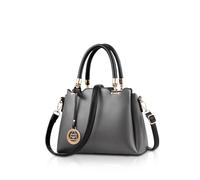 NICOLE&DORIS Women's Top Handle & Shoulder Bags - Multi Pocket Cross Body & Tote Bags for Ladies in PU Leather - Grey