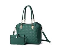 NICOLE & DORIS Womens Tote Handbags Elegant Top Handle Bag PU Leather Shoulder Bags Large Capacity Handbag and Purse Set Crossbody Bag for Work Travel Shopping Green