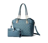 NICOLE & DORIS Womens Tote Handbags Elegant Top Handle Bag PU Leather Shoulder Bags Large Capacity Handbag and Purse Set Crossbody Bag for Work Travel Shopping Blue