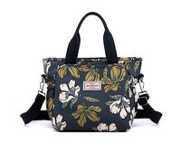 NICOLE & DORIS Womens Tote Shoulder Bag - Large Multi Pocket Handbag with Top Handle & Crossbody Strap - Colourful Weekend Bag for School, Work, Travel & Autumn Flowers Pattern