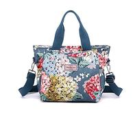 NICOLE & DORIS Womens Totes Bag Casual Shoulder Bag Large Multi Pocket Handbag Top Handle Shopping Bag Colourful Weekend Bag Crossbody Bag for School Work Travel Blue Bouquet