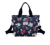 NICOLE & DORIS Womens Totes Bag Casual Shoulder Bag Large Multi Pocket Handbag Top Handle Shopping Bag Colourful Weekend Bag Crossbody Bag for School Work Travel Tulips
