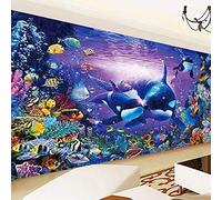 Nicole Knupfer DIY 5D Diamond Painting Large Underwater World Crystal Rhinestone Embroidery Pictures Dolphin Diamond Painting for Home Wall Decor (80 x 50 cm)