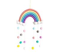 Nicole Knupfer Macrame Rainbow Wall Hanging Home Decoration Boho Room Decor Hand Woven Tapestry Children's Wall Decoration (CH5A-1)