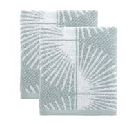 Nicole Miller - Hand Towels, Soft & Absorbent Cotton, Dorm Room Essentials, Set of 2 (Kendall Collection, Oasis)