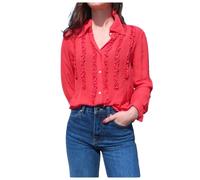 Nicole Ruffled Viscose Shirt- female- Mason's- Blouses- Orange- S- Blouses & Shirts S