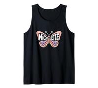 Nicolette Butterfly - Personalized Cute Name Word Art Tank Top