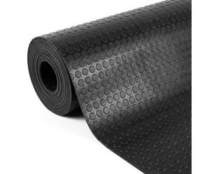 Nicoman 1.7M Wide Coin Pattern Rubber Flooring Roll - Garage, Workshop & Van Matting (11M)