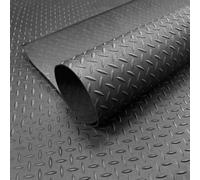 Nicoman 1.7M Wide Diamond Rubber Flooring Matting Roll For Workshop Garage Shed Van Commercial Grade - 10M