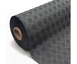 Nicoman 1.7M Wide Rubber Flooring Matting Roll 4mm Thick Workshop Garage Shed Van Non-Slip Flooring