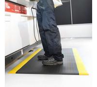 Nicoman 12mm Thick Tough Heavy Duty Anti-Fatigue Mat 60 X 90Cm Black/yellow