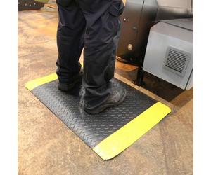 Nicoman 15mm Thick Tough Heavy Duty Anti-Fatigue Mat 60 X 90Cm Black/yellow