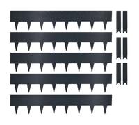 Nicoman 1M Extra High Grey Metal Garden Borders With Pegs - Set Of 5