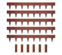 Nicoman 1m Heavy Duty Metal Garden Borders with Pega - Set of 5 in Bronze Nicoman Bronze