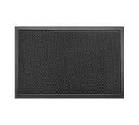 Nicoman 3D Mesh Door Mat, Heavy-Duty Dirt Trapper Floor Matt for Indoor/Outdoor, Entrance Patios Garden Garages, Low-Profile, Non-Slip, Machine Washable, Black 120x80cm (4x2.5ft)