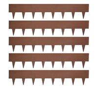 Nicoman 5 X Pre Rusted Metal Garden Lawn & Border Edging - Face Height 11.5Cm