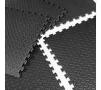 Nicoman 60X60Cm Interlocking Floor Mats Exercise Mats, Gym Flooring Mat, Interlocking Eva Foam Floor Tiles Black - 4 Tile