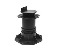 Nicoman Adjustable Deck Support Pedestal, Black, Plastic, for Elevated Decking and Joist Systems (Deck Pedestal - 10 Pack, 140-220mm)