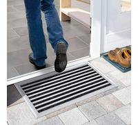 Nicoman Aluminium Door Mat with Carpet Inserts & Brushes