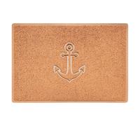 Nicoman Anchor Embossed Shape Door Mat Dirt-Trapper Washable Barrier Doormat-(Use Indoor or Sheltered Outdoor)-(90x60cm/3x2ft,Large) Beige