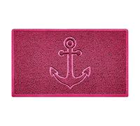 Nicoman Anchor Embossed Shape Door Mat Dirt-Trapper Washable Barrier Doormat-(Use Indoor or Sheltered Outdoor)-(75x44cm/29.5x17.3inches,Medium) Pink