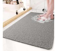 Nicoman Anti Slip PVC Loofah Shower Mat Anti Mould Washable Bath Mat - Rectangular 100x40 cm in Grey Nicoman Grey 100x40 cm