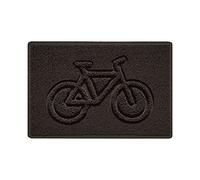 Nicoman Bike Embossed Shape Door Mat Dirt-Trapper Jet-Washable Doormat-(Use Outdoor ONLY)- (60x40cm/23.6x15.7inches, Small) Brown