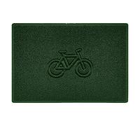 Nicoman Bike Embossed Shape Door Mat Dirt-Trapper Washable Barrier Doormat-(Use Indoor or Sheltered Outdoor)-(90x60cm/3x2ft,Large) Green