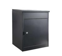 Nicoman Black Secure Lockable Parcel Post Box With 2 Keys - No Assembly Required