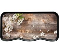 Nicoman Boot Tray Shoe Organiser Non Slip Washable Multipurpose Container Floor Carpet Protection for Indoor Outdoor - (Wooden Flowers, Pack of 1)