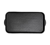 Nicoman Boot Tray Shoe Organiser Soft Rubber Non Slip Washable Multipurpose Plant Rack Mat Plain Black Drip Container Floor Carpet Protection for Home Garden Indoor Outdoor Shed Garage - 71 x 39cm