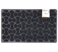 Nicoman Bow-Tie Shape Doormat｜Open Construction Drainage Mat｜For Outdoor Use ONLY(75x44cm, BLACK, Use Outdoor Only)