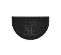 Nicoman Cactus Embossed Halfmoon Spaghetti Indoor/Outdoor Doormat - Black - Yes (Suitable for Indoor)