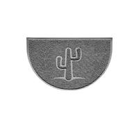 Nicoman Cactus Embossed Halfmoon Spaghetti Indoor/Outdoor Doormat - Grey - Yes (Suitable for Indoor)