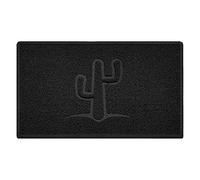 Nicoman Cactus Embossed Shape Door Mat Dirt-Trapper Jet-Washable Doormat-(Use Outdoor ONLY)- (75x44cm/29.5x17.3inches, Medium) Black