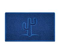 Nicoman Cactus Embossed Shape Door Mat Dirt-Trapper Washable Barrier Doormat-(Use Indoor or Sheltered Outdoor)-(75x44cm/29.5x17.3inches,Medium) Blue