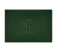 Nicoman Cactus Embossed Shape Door Mat Dirt-Trapper Washable Barrier Doormat-(Use Indoor or Sheltered Outdoor)-(90x60cm/3x2ft,Large) Green