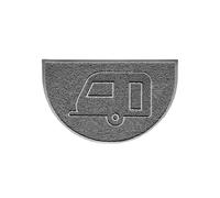 Nicoman Caravan Embossed Halfmoon Spaghetti Indoor/Outdoor Doormat - Grey - No (Suitable for Outdoor)