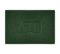 Nicoman CARAVAN Embossed Shape Door Mat Dirt-Trapper Washable Barrier Doormat-(Use Indoor or Sheltered Outdoor)-(90x60cm/3x2ft,Large) Green