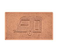 Nicoman CARAVAN Embossed Shape Door Mat Dirt-Trapper Washable Barrier Doormat-(Use Indoor or Sheltered Outdoor)-(75x44cm/29.5x17.3inches,Medium) Beige