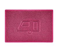 Nicoman CARAVAN Embossed Shape Door Mat Dirt-Trapper Washable Barrier Doormat-(Use Indoor or Sheltered Outdoor)-(90x60cm/3x2ft,Large) Pink
