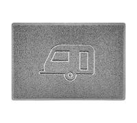 Nicoman CARAVAN Embossed Shape Door Mat Dirt-Trapper Washable Barrier Doormat-(Use Indoor or Sheltered Outdoor)-(90x60cm/3x2ft,Large) Grey