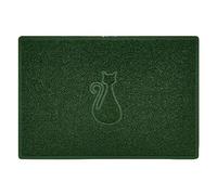 Nicoman CAT Embossed Shape Door Mat Dirt-Trapper Washable Barrier Doormat-(Use Indoor or Sheltered Outdoor)-(90x60cm/3x2ft,Large) Green