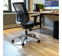 Nicoman Pvc Transparent Floor Protector Low Pile Chair Mat Non- Slip For Hard Floors - 114Cm X 130Cm