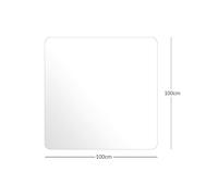Nicoman Pvc Transparent Floor Protector Low Pile Chair Mat Non- Slip For Hard Floors - 100Cm X 100Cm