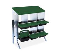 Nicoman Chicken Nesting Box 6 Compartments With Legs Galvanised Steel