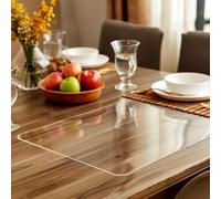 (PVC-GLASS-2mm-140x60-CLEAR) PVC Desk Mat Clear Table Protector Cover