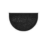 Nicoman Come In Embossed Halfmoon Spaghetti Indoor/Outdoor Doormat - Black - Yes (Suitable for Indoor)